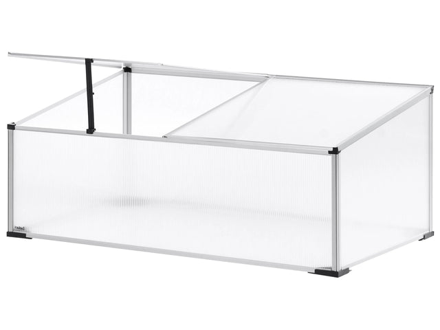 Garden Greenhouse Silver Polycarbonate Sheets Aluminum Frame UV Protection Beliani