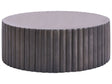 Accent Coffee Table Black MgO Fiberglass  117 cm Round Top UV Stain Rust Water Wind Resistant Modern Outdoor Living Room Beliani