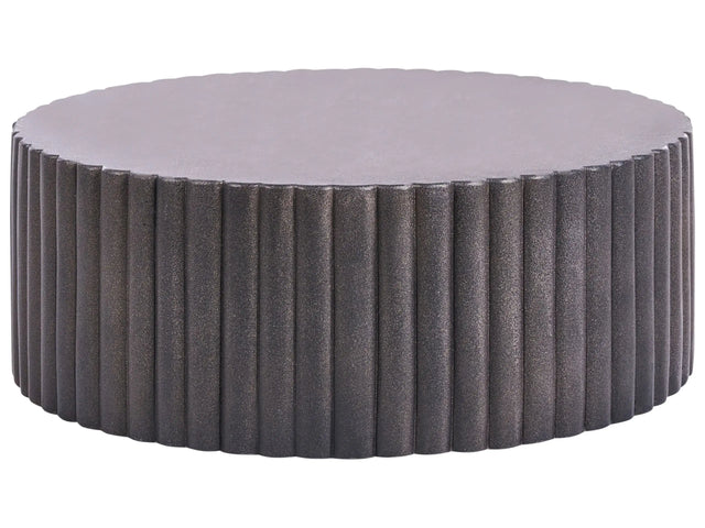 Accent Coffee Table Black MgO Fiberglass  117 cm Round Top UV Stain Rust Water Wind Resistant Modern Outdoor Living Room Beliani