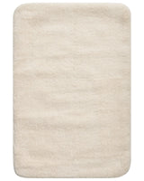 Bath Mat Off-White Microfibre 60 x 90 cm Non-Slip Backing Soft Rectangular Bathroom Accessories Beliani