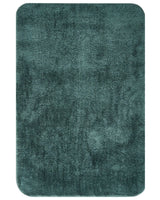 Bath Mat Dark Green Microfibre 60 x 90 cm Non-Slip Backing Soft Rectangular Bathroom Accessories Beliani