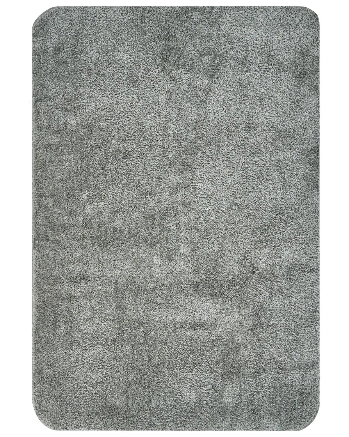 Bath Mat Grey Microfibre 60 x 90 cm Non-Slip Backing Soft Rectangular Bathroom Accessories Beliani