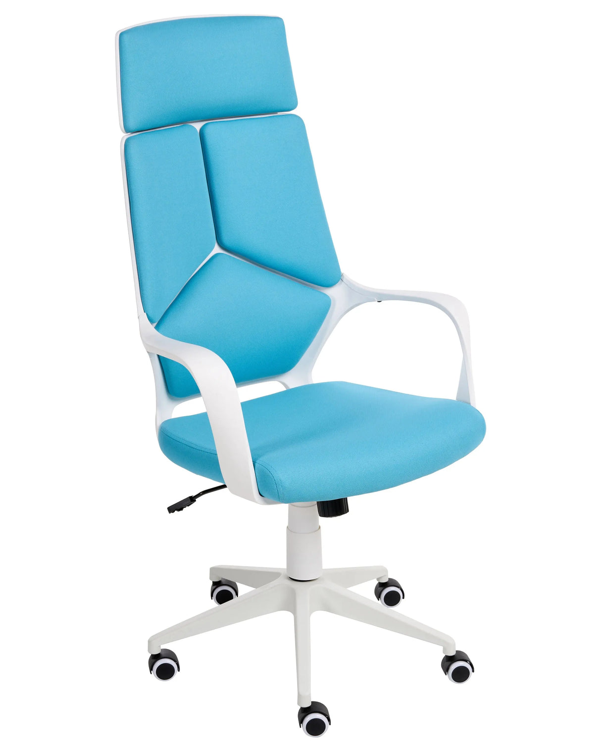 Office Chair Blue Fabric Swivel Desk Computer Adjustable Seat Reclining Backrest Beliani