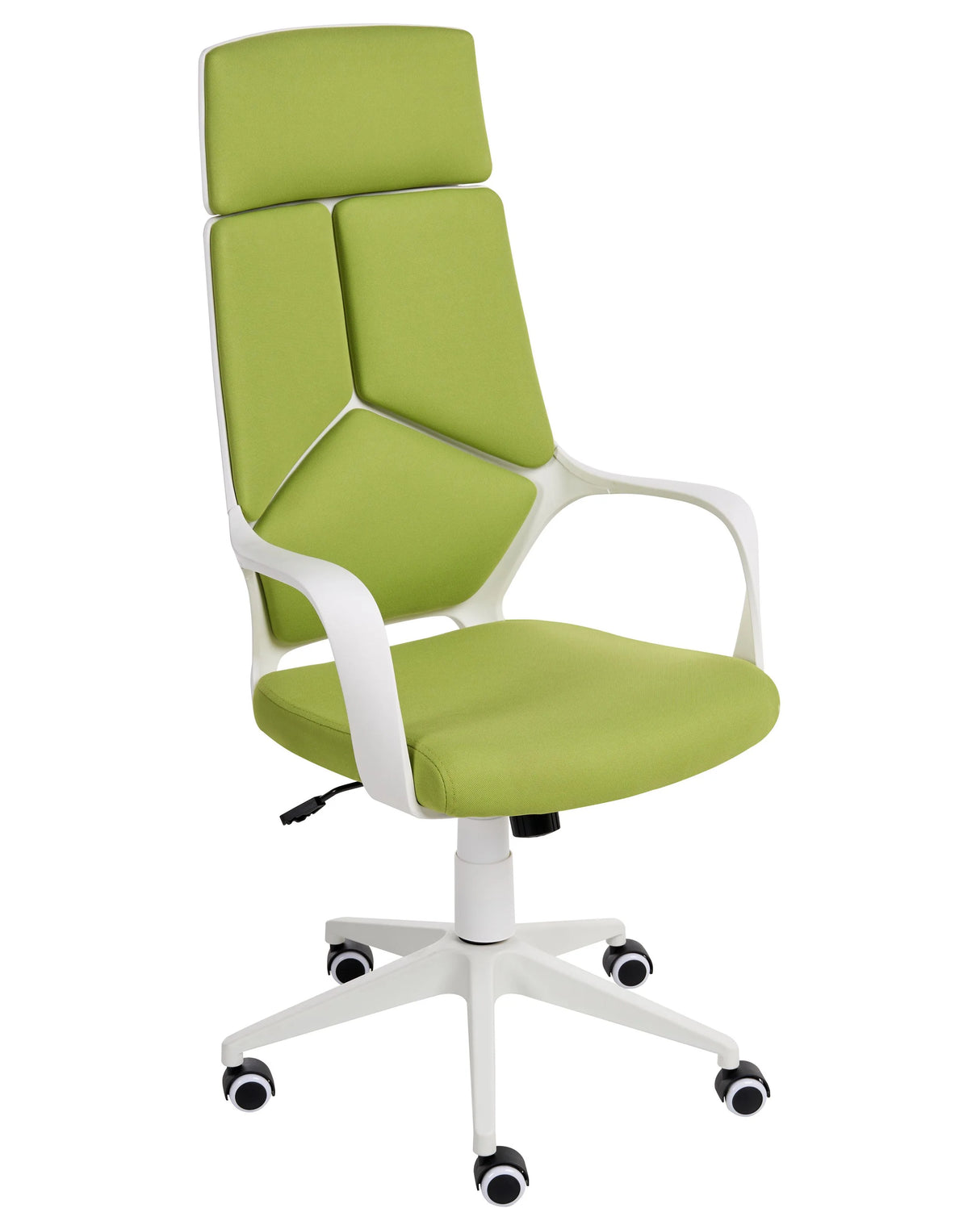 Office Chair Lime Green Fabric Swivel Desk Computer Adjustable Seat Reclining Backrest Beliani
