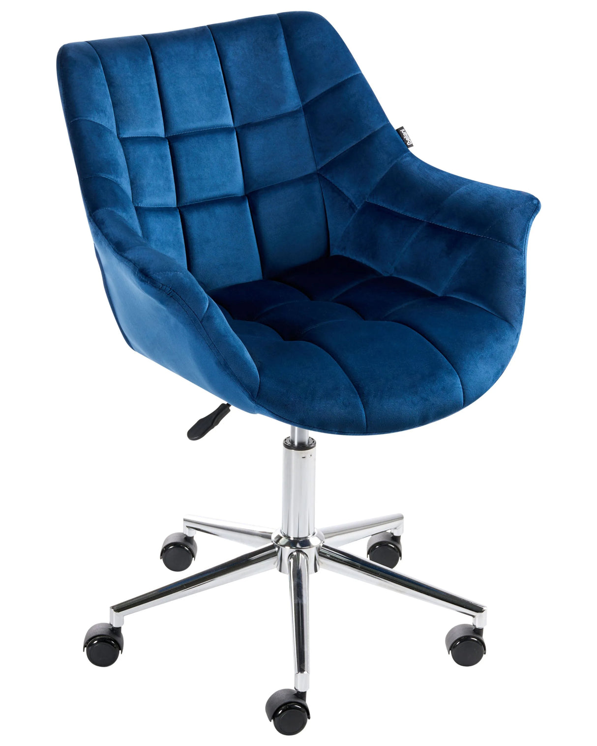 Office Swivel Navy Blue Velvet Height Adjustable Beliani