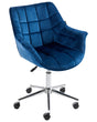 Office Swivel Navy Blue Velvet Height Adjustable Beliani