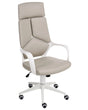 Office Chair Taupe  Faux Leather Swivel Desk Computer Adjustable Seat Reclining Backrest Beliani