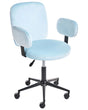 Office Desk Chair Light Blue Velvet Height Adjustable Base Modern Home Office Beliani