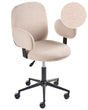 Office Desk Chair Beige Boucle Height Adjustable Base Modern Home Office Beliani