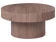 Coffee Table Dark Brown MDF Top Base  80 cm Modern Design Ribbed Leg Living Room Beliani