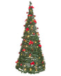 Artificial Christmas Tree Green Synthetic 184 cm Folding LED Fairy Lights Holiday Beliani