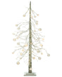 Artificial Christmas Tree White Synthetic Material 122 cm LED Lights Outdoor &amp; Indoor Traditional Style Holiday Decor Beliani