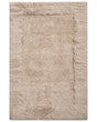 Bath Mat Light Brown Cotton 60 x 90 cm Rectangular Shape Solid Colour Fluffy Bath Rug Bathroom Accessories Modern Design Beliani