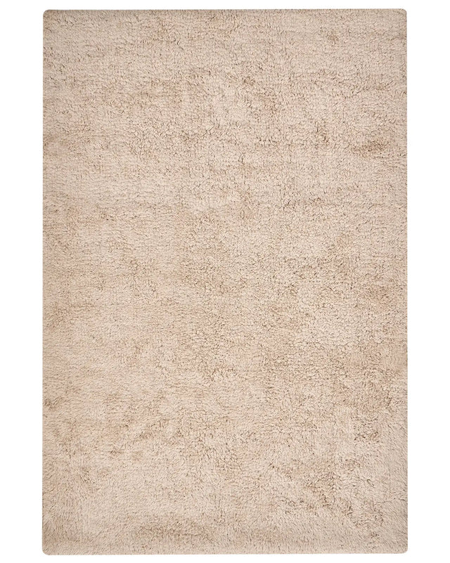 Bath Mat Light Brown Cotton 60 x 90 cm Rectangular Shape Solid Colour Fluffy Bath Rug Bathroom Accessories Modern Design Beliani