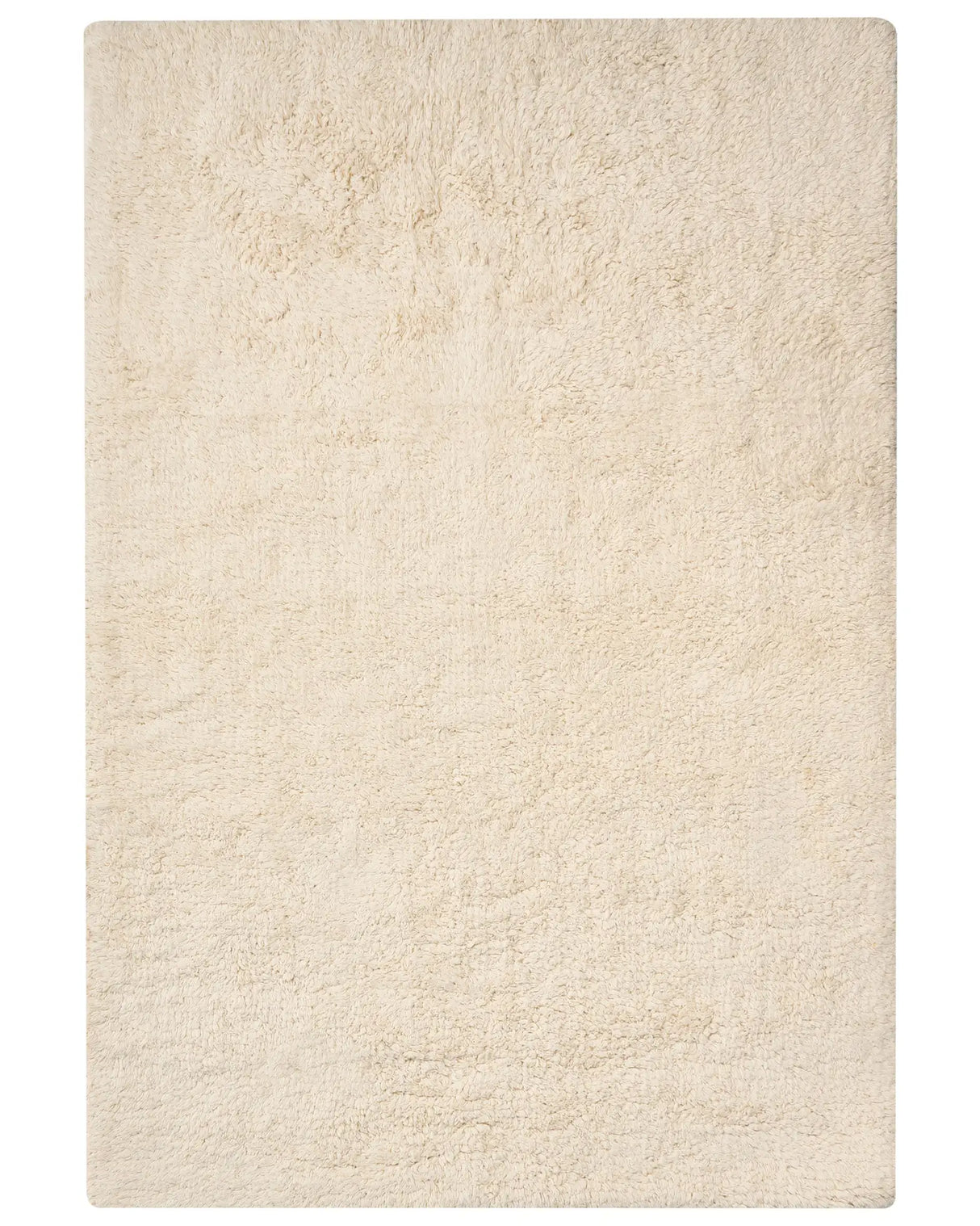 Bath Mat Off-White Cotton 60 x 90 cm Rectangular Shape Solid Colour Fluffy Bath Rug Bathroom Accessories Modern Design Beliani