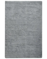 Bath Mat Grey Cotton 60 x 90 cm Rectangular Shape Solid Colour Fluffy Bath Rug Bathroom Accessories Modern Design Beliani