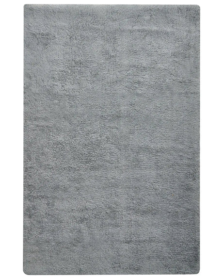 Bath Mat Grey Cotton 60 x 90 cm Rectangular Shape Solid Colour Fluffy Bath Rug Bathroom Accessories Modern Design Beliani