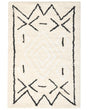 Bath Mat Light Beige Cotton 60 x 90 cm Rectangular Shape Geometric Pattern Fluffy Bath Rug Bathroom Accessories Modern Design Beliani