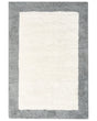 Bath Mat Beige and Grey Cotton 60 x 90 cm Rectangular Shape Geometric Pattern Fluffy Bath Rug Bathroom Accessories Modern Design Beliani