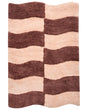 Bath Mat Beige and Brown 60 x 90 cm Rectangular Shape Geometric Pattern Fluffy Bath Rug Bathroom Accessories Modern Design Beliani