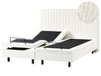 Electric Bed Off-White EU Super King Size 6ft Remote Control Adjustable Boucle Upholstery Beliani