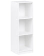 3 Tier Bookcase White Particle Board 40 x 40 cm Minimlaistic Style Matt Finish Bookshelf Beliani