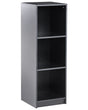 3 Tier Bookcase Black Particle Board 40 x 40 cm Minimlaistic Style Matt Finish Bookshelf Beliani