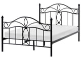 Bed Frame Black EU Small Double Size 4ft Metal Vintage Beliani