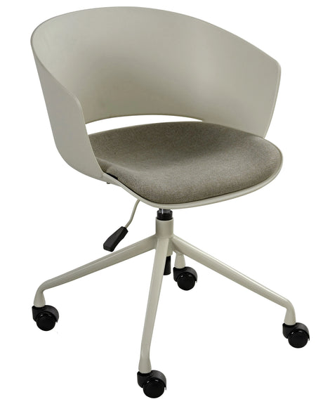 Office Chair Green Fabric Seat Swivel Desk Computer Adjustable Height Beliani