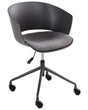 Office Chair Graphite Fabric Seat Swivel Desk Computer Adjustable Height Beliani