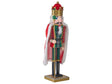 Nutcracker Figurine Red Pine Wood Handmade Christmas Decor Beliani