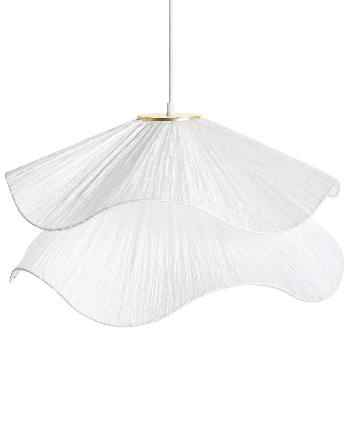 Pendant Lamp White Fabric Shade Iron Base Modern Style Ambient Light Living Room Bedroom Beliani