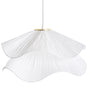 Pendant Lamp White Fabric Shade Iron Base Modern Style Ambient Light Living Room Bedroom Beliani