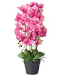 Artificial Potted Plant Pink and Green Synthetic Material 65 cm Orchidea Plant Decorative Indoor Accessory Beliani