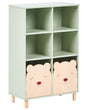 3 Tier Bookcase Light Green MDF Frame Pine Wood Legs Shelving Unit Kids Room Storage Beliani