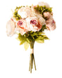 Artificial Flower Bouquet Pastel Pink Decorative Faux Arrangement 45 cm Peonies Table Decoration Living Room Dining Room Beliani