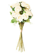 Artificial Flower Bouquet White Roses Decorative Faux Arrangement 55 cm Handmade Table Decoration Living Room Dining Room Beliani