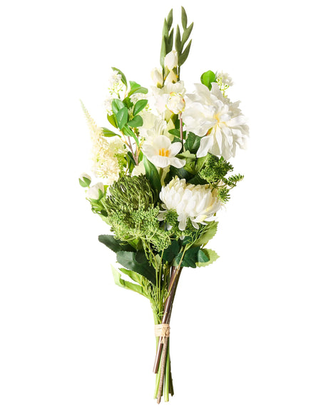 Artificial Flower Bouquet White Decorative Faux Arrangement 70 cm Handmade Table Decoration Living Room Dining Room Beliani
