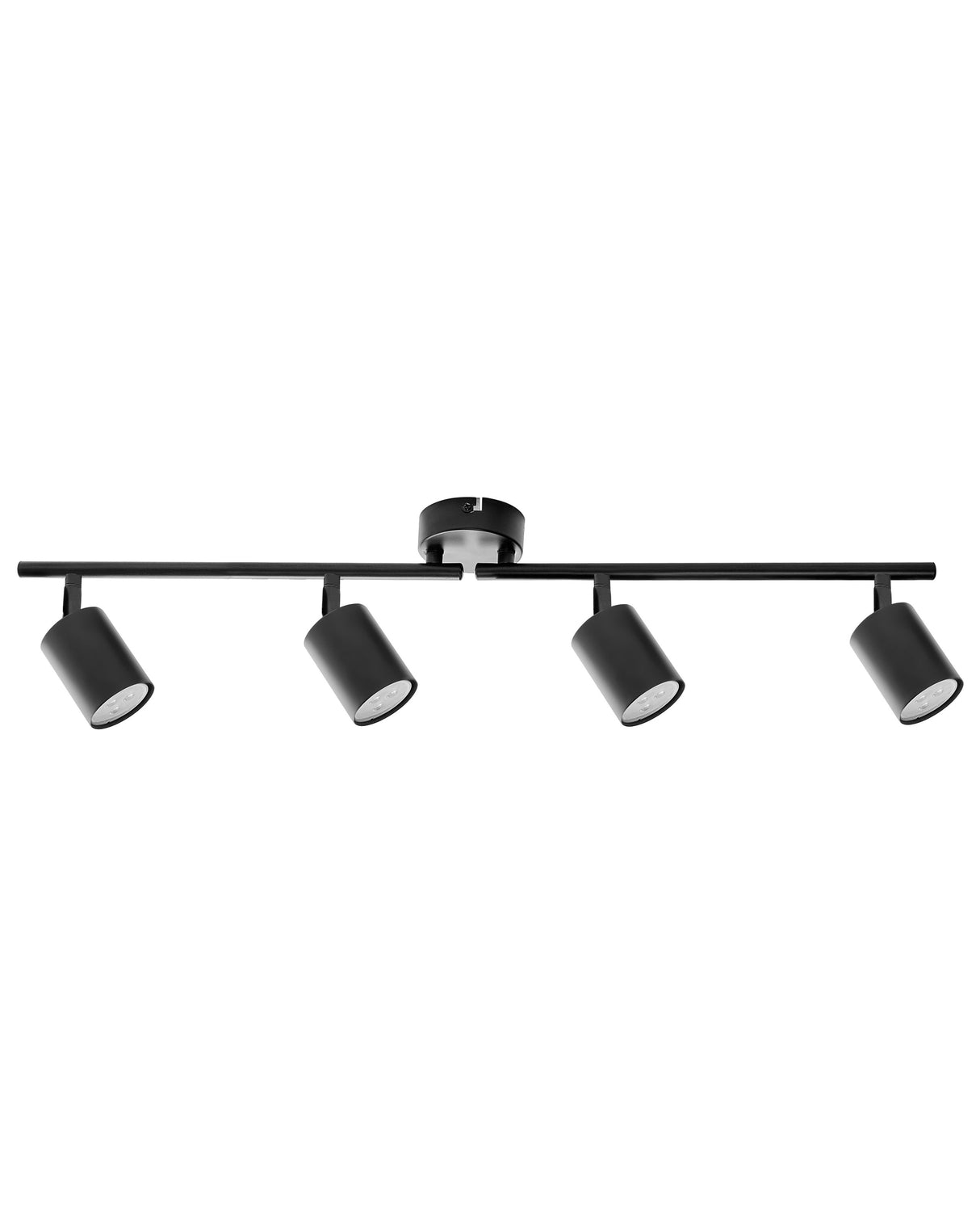 4 Light Spotlight Black Metal Lampshade Industrial Style Beliani