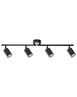 4 Light Spotlight Black Metal Lampshade Industrial Style Beliani