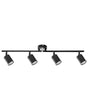 4 Light Spotlight Black Metal Lampshade Industrial Style Beliani