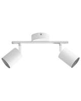 2 Light Spotlight White Metal Lampshade Industrial Style Beliani