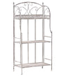 Plant Shelf Metal Grey Shelves Garden Freestanding Outdoor Indoor Bathroom Garden Storage Beliani