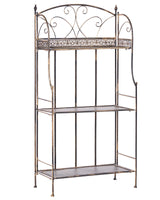 Plant Shelf Metal Black Shelves Garden Freestanding Outdoor Indoor Bathroom Garden Storage Beliani