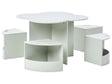 4 Seater Kids Set Table with Chairs Light Green Storage MDF Stylish Kids Room Playroom Beliani