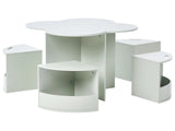 4 Seater Kids Set Table with Chairs Light Green Storage MDF Stylish Kids Room Playroom Beliani