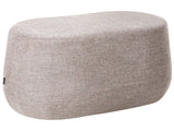 Bench Taupe Fabric Upholstered Accent Bed Stool Pouffe Living Room Bedroom Beliani
