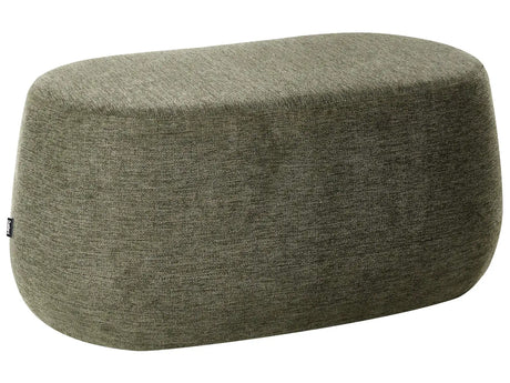 Bench Dark Green Fabric Upholstered Accent Bed Stool Pouffe Living Room Bedroom Beliani
