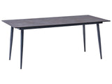 Garden Dining Table Grey HPL Top Dark Grey Aluminium Frame UV Water Rust Resistant Outdoor Patio Modern Style Beliani