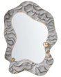 Wall Mirror Grey MDF Iron Frame Traditional Modern Style Wall Piece Decor Beliani